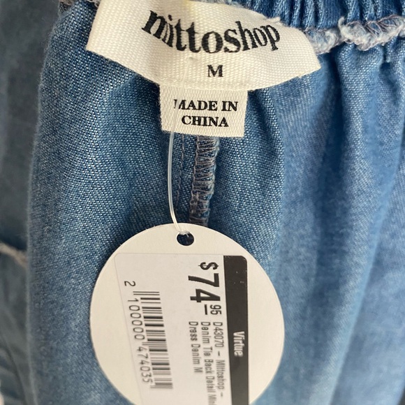 Denim dress with tie back, Mittoshop brand, nwt - Picture 9 of 14